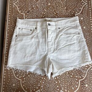 Madewell White Jean Shorts